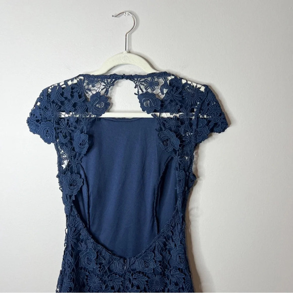 Lulus Romance Language Navy Blue Backless Lace Dress - Picture 9 of 11